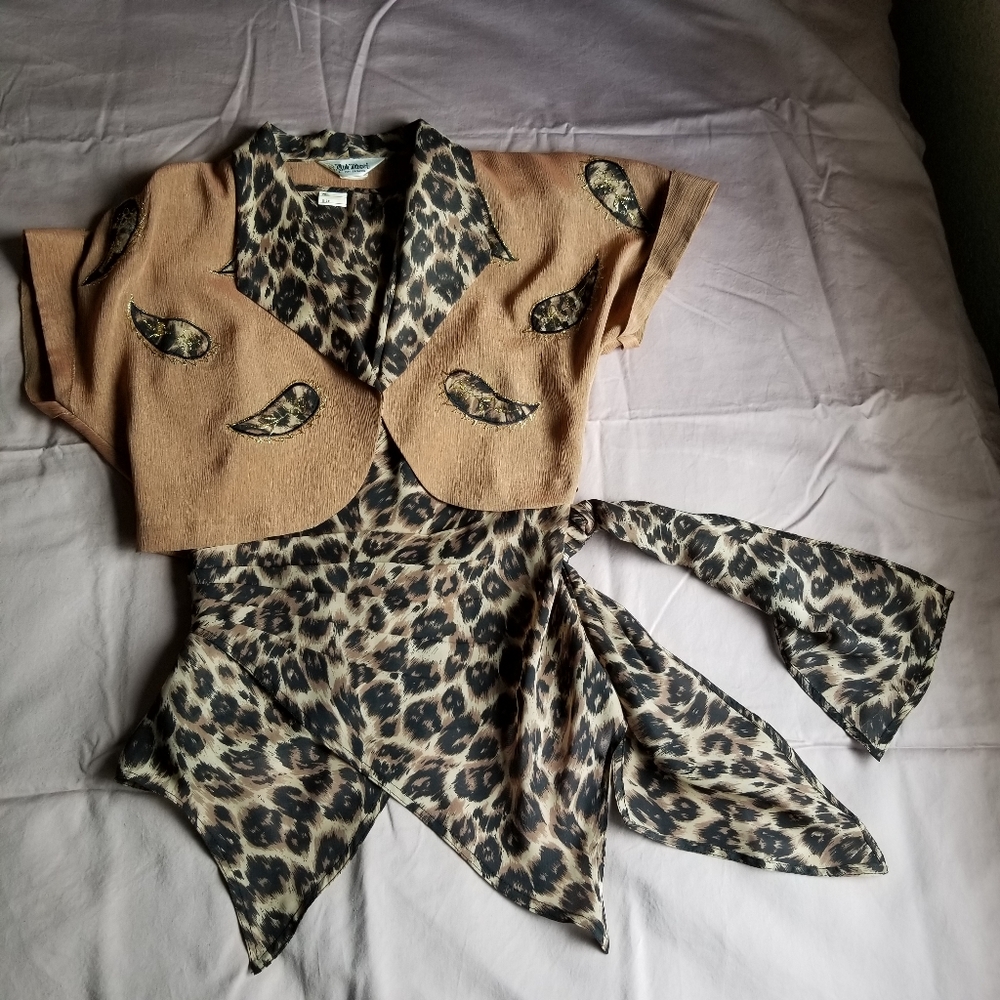 Wrapped top & cropped cover set, size S
